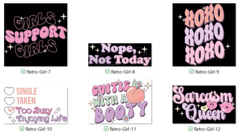 Other Art Supplies RETRO GIRLS SVG FILES CRICUT / EXPLORER / CAMEO